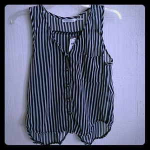 Body central NEW sheer striped summer top